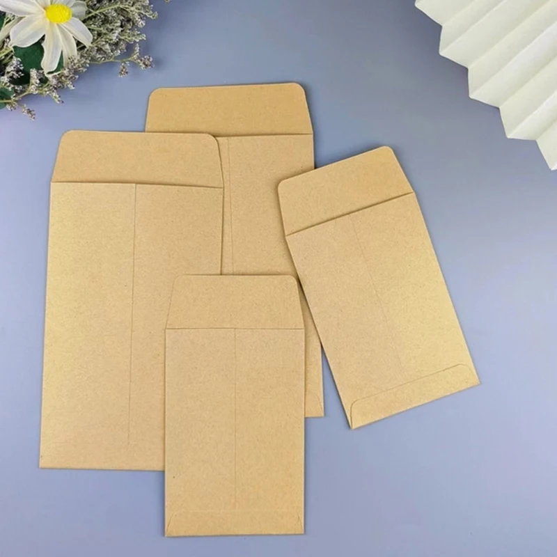Mini Envelope Solid Pure Color Pouch Kraft Paper Bags Wedding Party Invitation Greeting Cards Paper Gift Packaging Bag Guest