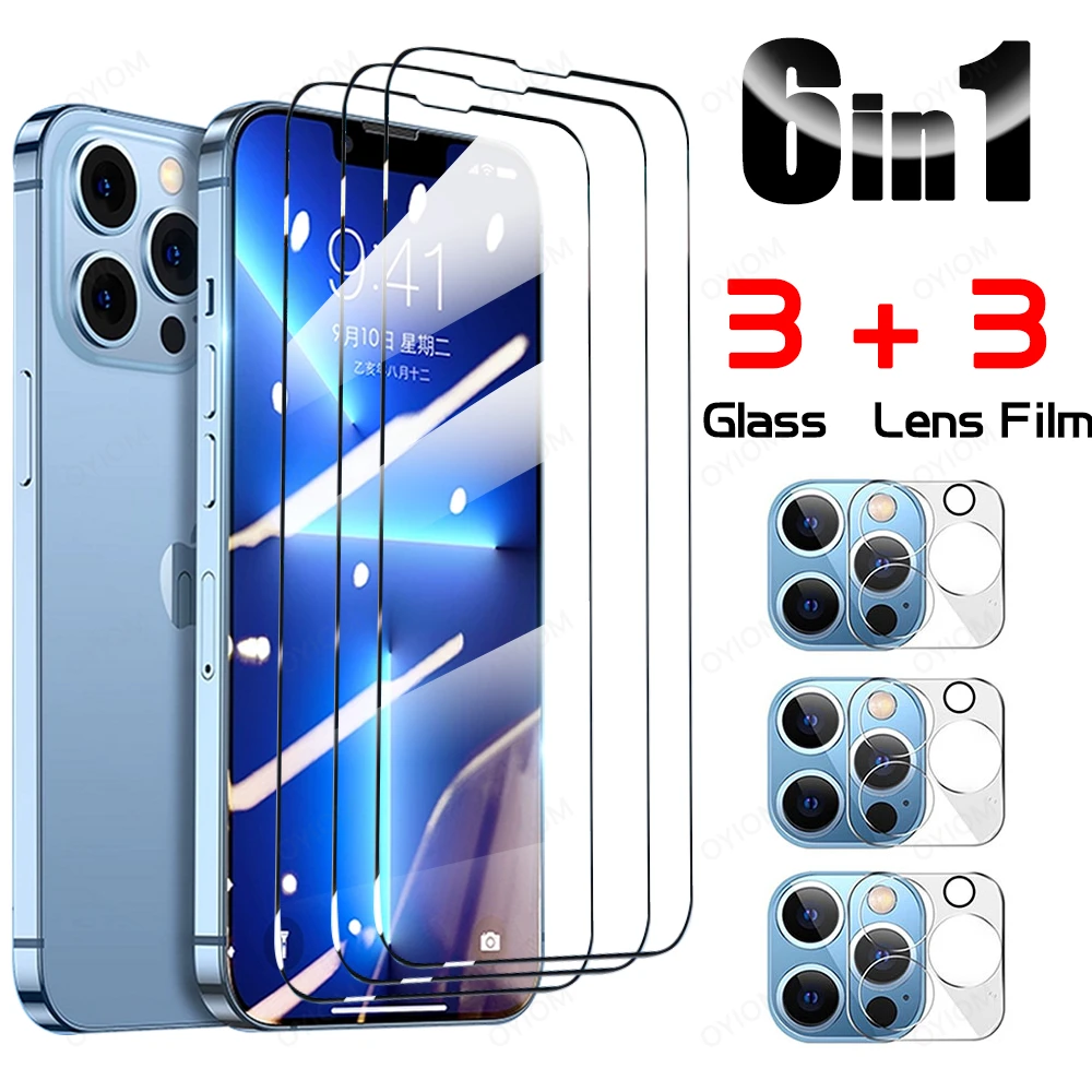 best screen guard for mobile Tempered Glass For IPhone 13 Pro Max Apple 13 Mini Screen Protector 3D Camera Lens iPhone 13Mini  Full Cover Film 13Pro Max Case phone screen protectors