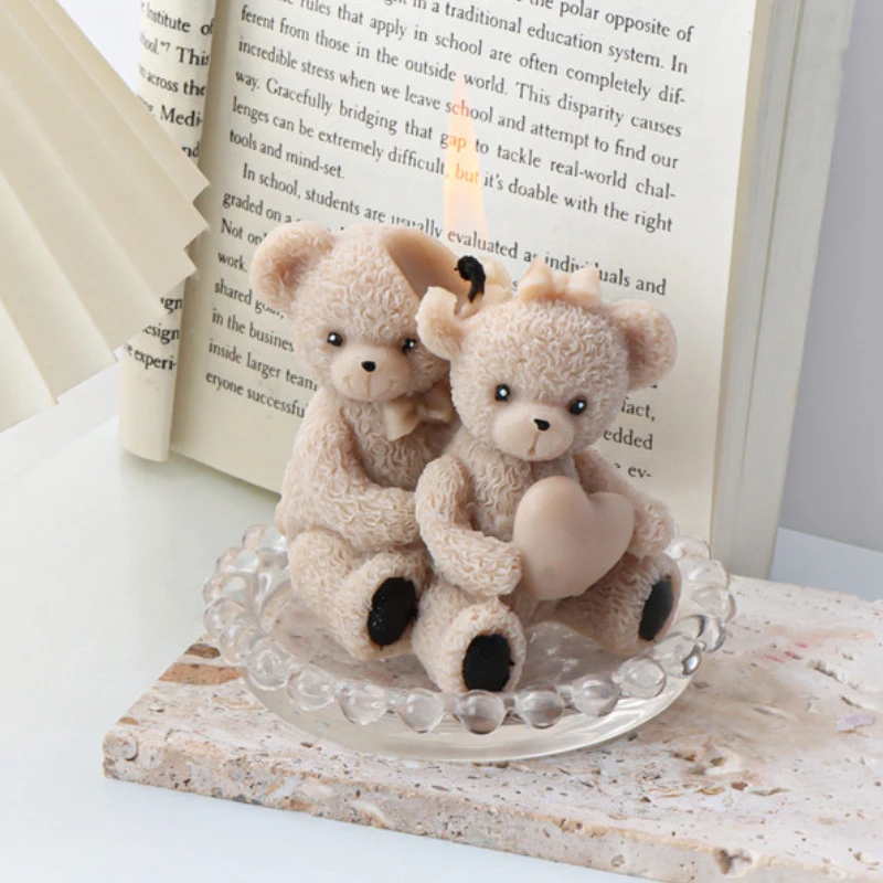 Stampo In Silicone A Forma Di Orso Per Candele E Saponi - Fai Da Te, 9.2x10.2cm - Foto 10