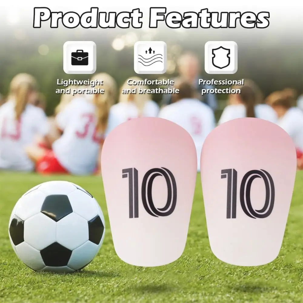 2pcs Mini Football Shin Pad Non-slip Shock Absorbing Leg Protector Men Women Kids Thicken Lightweight Soccer Training Shin Guard