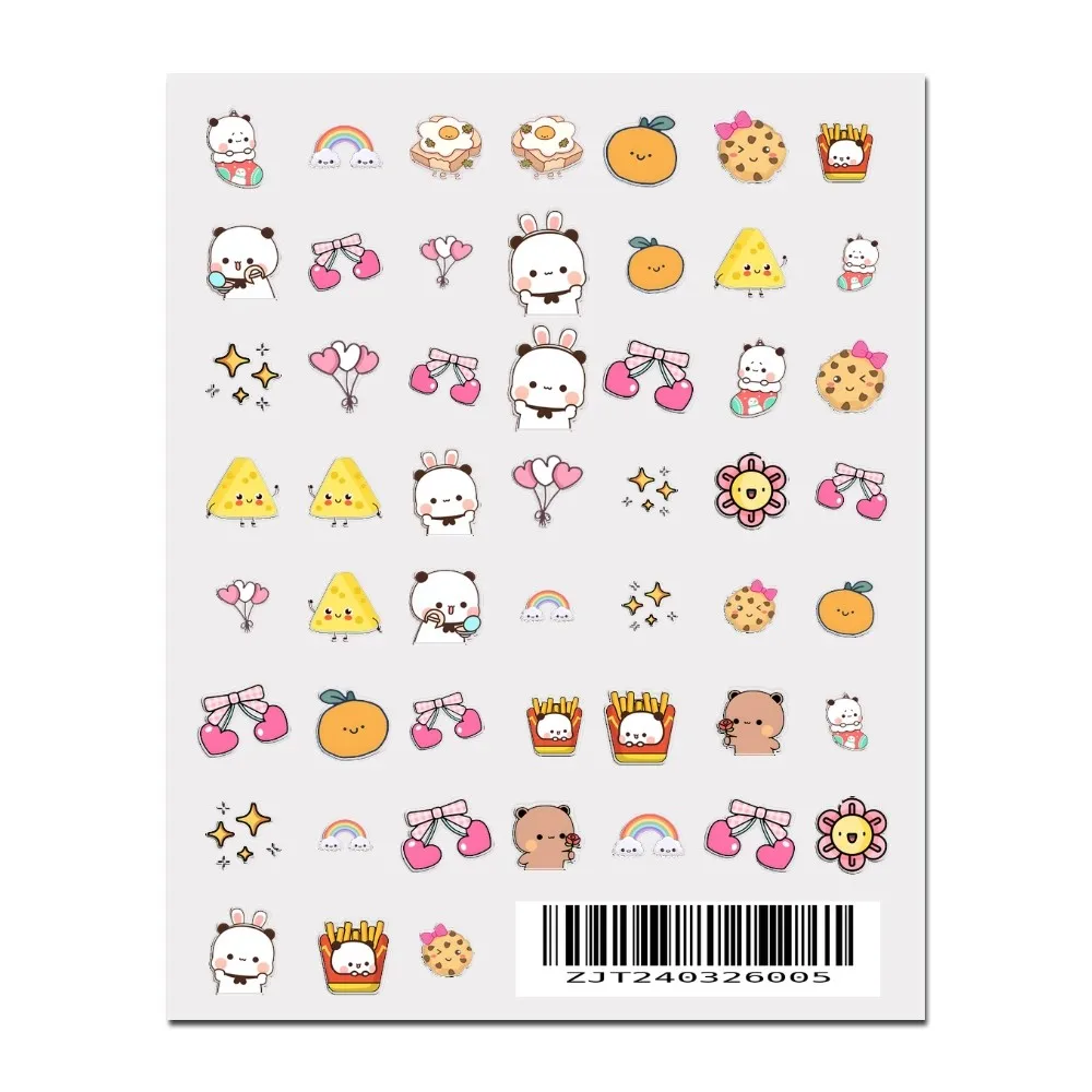 1PCS BUBU DUDU 3D Adhesive Nail Art Sticker Cartoon Nail Art Decal Sticker Parts Manicure 3d stickers cartoon nail stickers