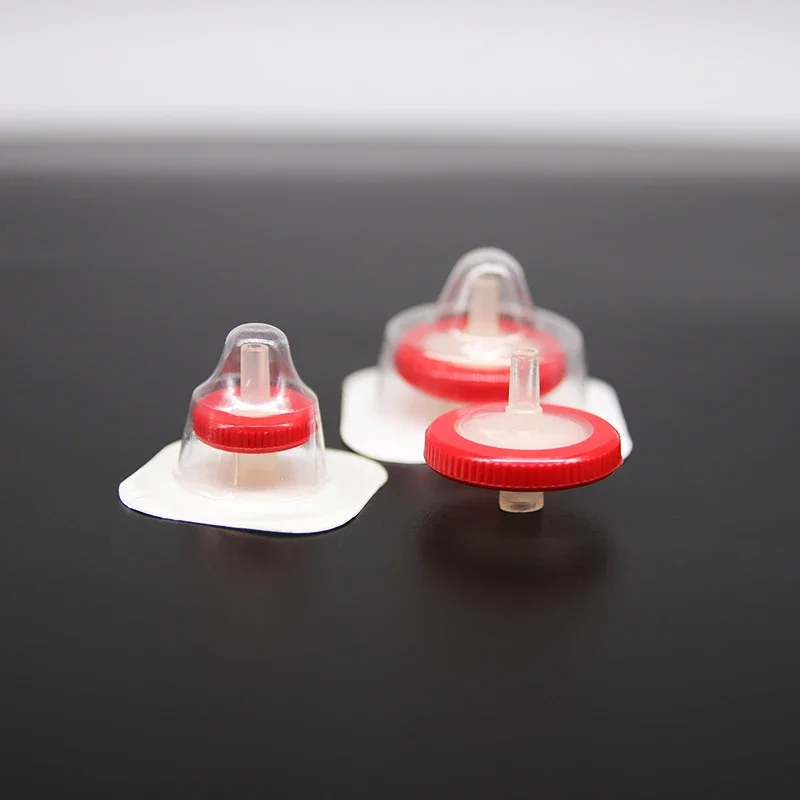 IKEME 50Pcs 멸균 나일론 주사기 필터 25mm 0.22um 실험실 주사기 필터