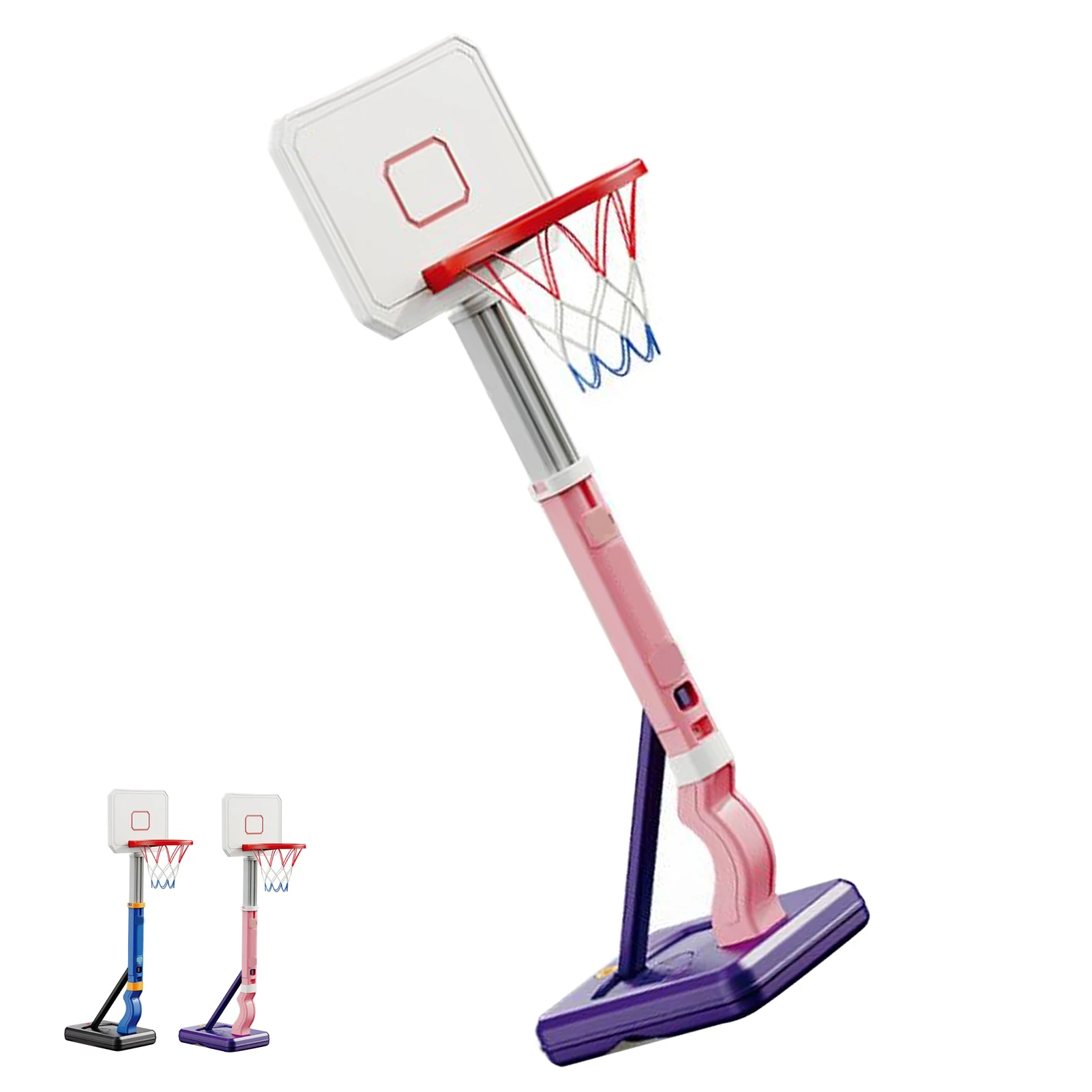 Pool Basketball Hoop Poolside Mounted Ground Adjustable Height Water Game for Kids Boys Girls