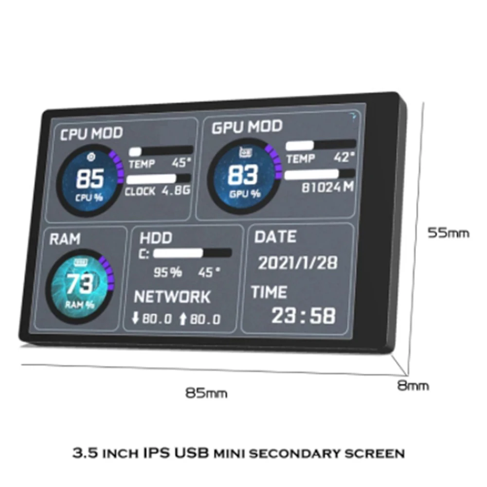 ̴ ITX ̽ ǻ , 3.5 ġ IPS TYPE-C  ȭ, CPU GPU RAM HDD USB ÷, AIDA64