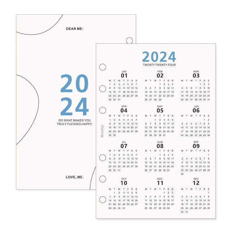 A5 A6 A7 Notebook Dividers 2024 Calendar Binder Index Page 6 Rings Loose Leaf Journal Planner Index Divider Bookmarks Office images - 6