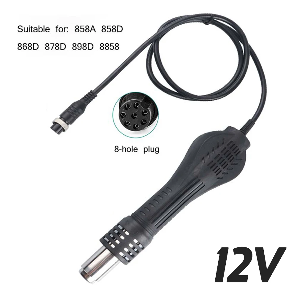 8-Hole Hot Air Gun Handle Suitable For 858 8858D 878A 878D 878D+ BGA Rework Welding Gun 100-240V Special Hot Air Gun For Welding 6