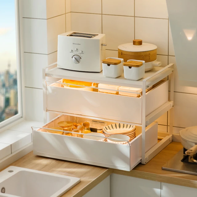 Estante Organizador de Microondas 2 Niveles para Cocina - Plaza Izazaga 89  Tienda Online