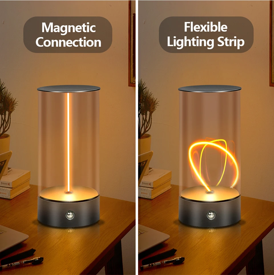 Cordless Portable LED Table Lamp Rechargeable Design Magnetic - Main Image