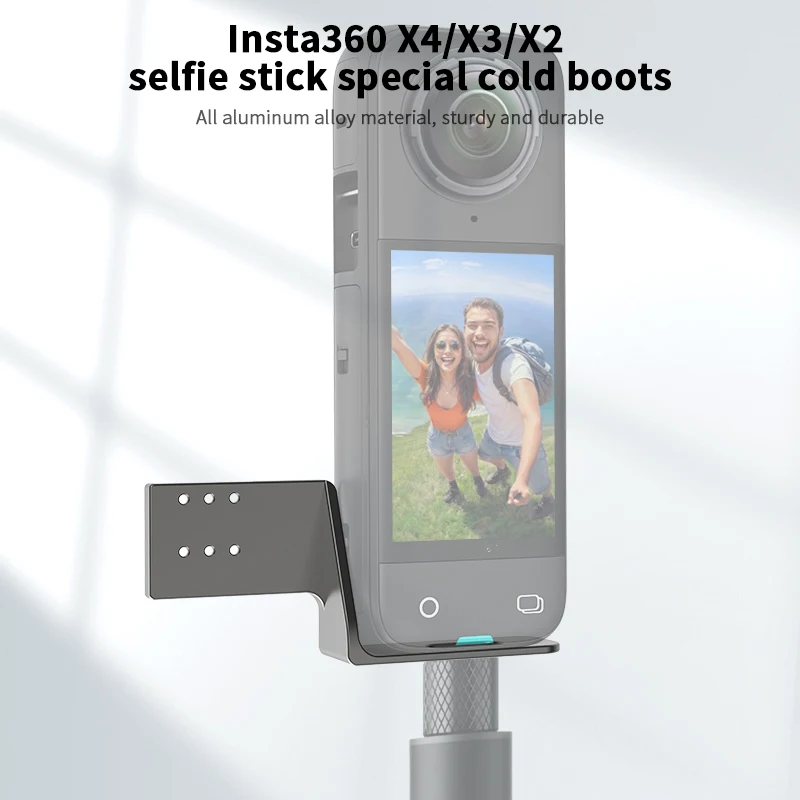 Insta360 X4/X3/X2 카메라 액세서리 용 케이블 금속 보호 홀더가있는 마이크 금속 확장 마운트 브래킷