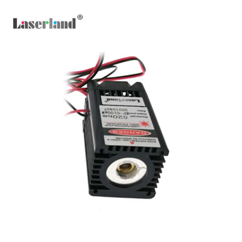 520nm 100mW 녹색 빔 레이저 도트 모듈 다이오드 스테이지 롱 듀티 서클 12VDC TTL