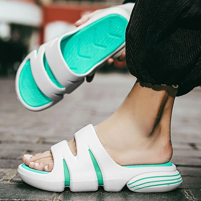 Slip Slippers for Men Non-Slip Slipper for Indoor Outdoor Slip Comfy With Thick Sole Soft Foam Sliders_voghion.com
