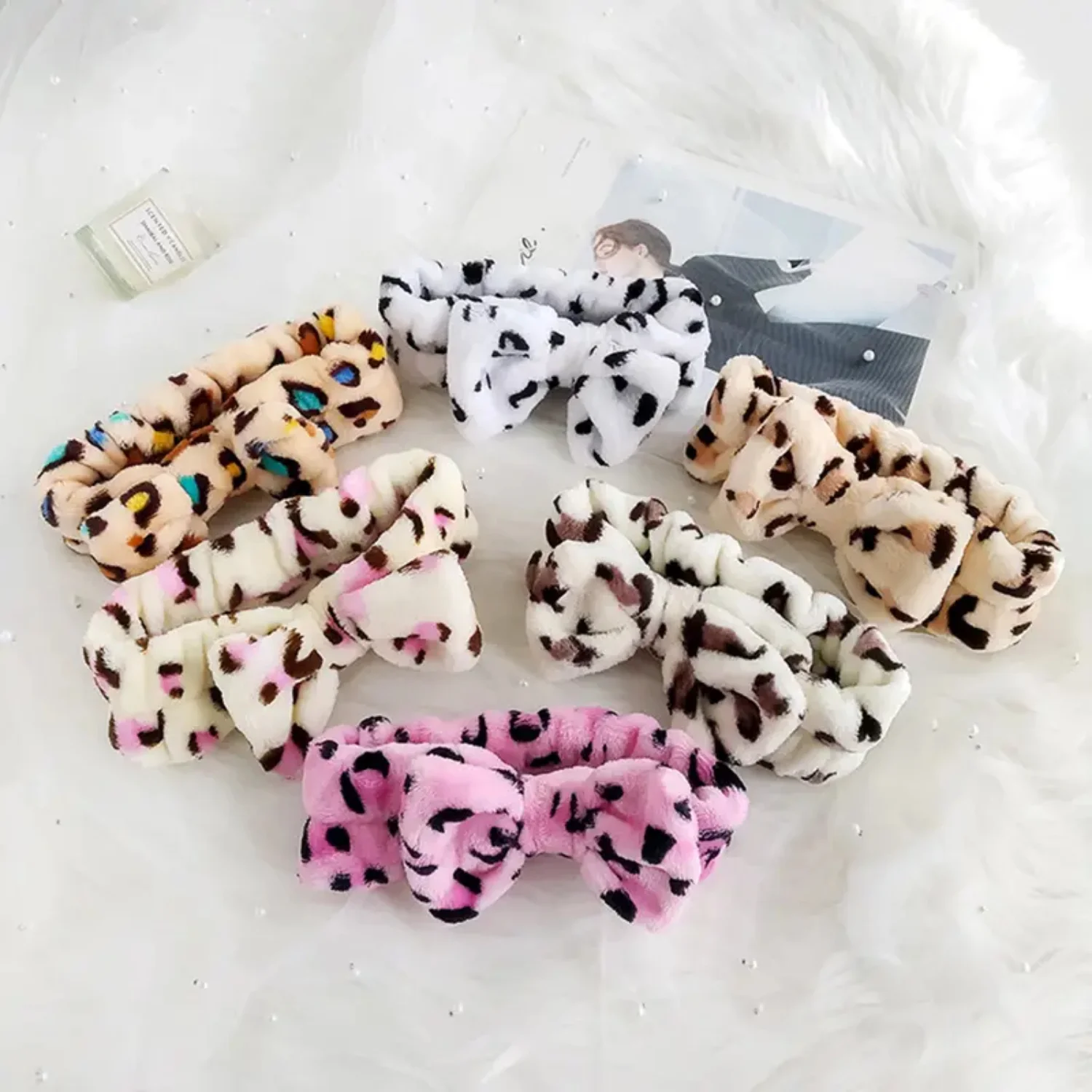 Leopard Print Hair Band for Washing Face-Facial Hair Band for Skincare & Makeup Removal