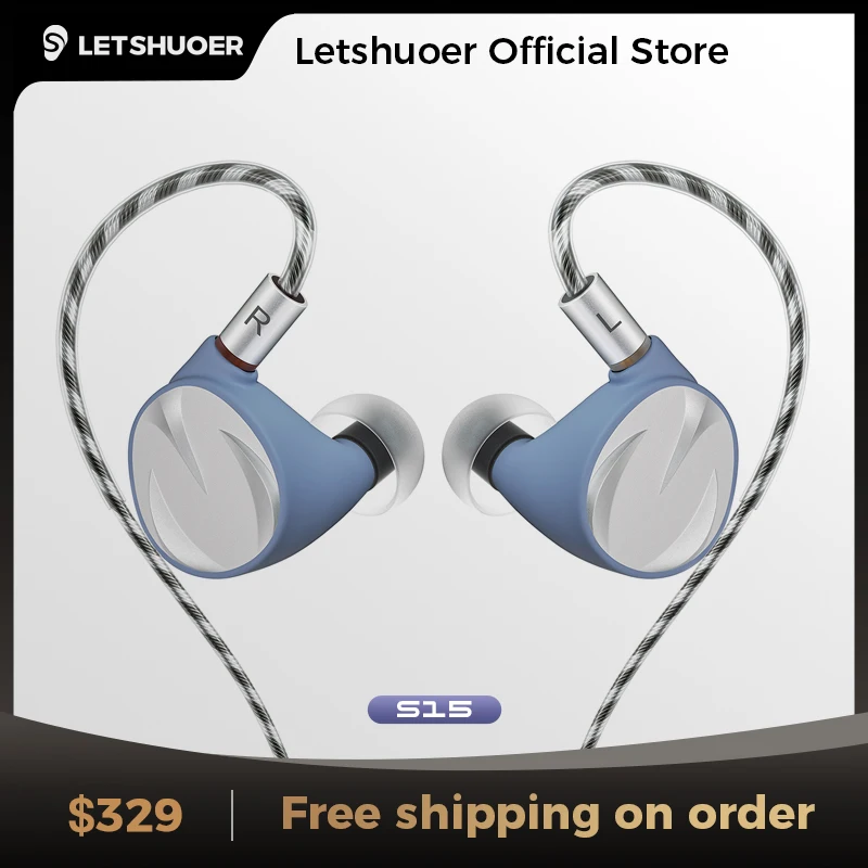 LETSHUOER 3 세대 평면 드라이버 R-소닉 패시브 필터 모듈, Hifi 유선 인이어 모니터, S15, 14.8mm 