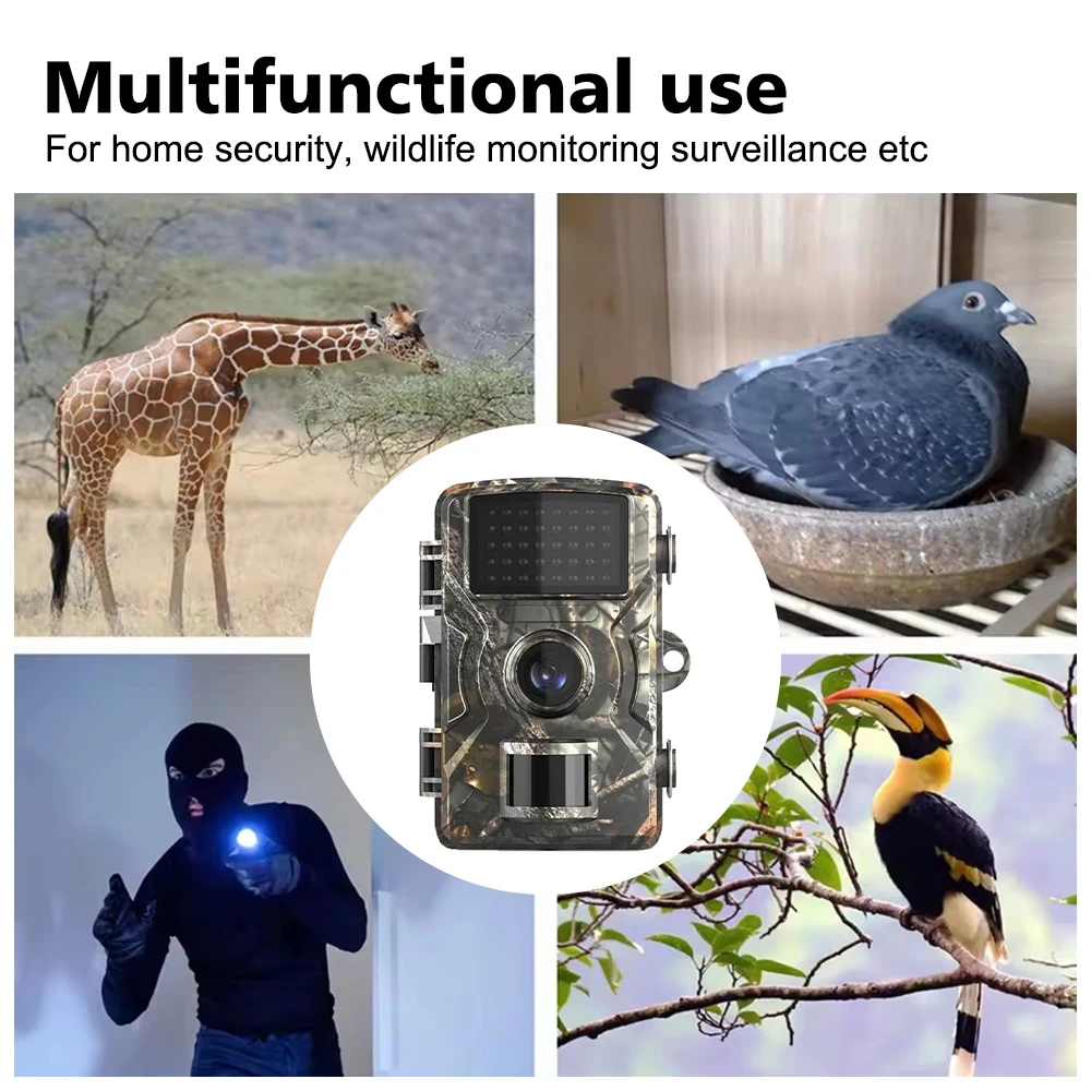 16MP 1080P Hunting Trail Camera 940nm Infrared Night Vision Motion Activated Trigger Security Cam Outdoor Wildlife Photo Traps