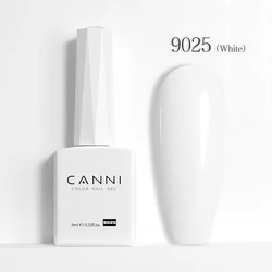CANNI Hema-Free Nail Gel Polish - Fall Collection: Gorgeous Red & Nude Jelly Tones - Long-Lasting Shine, 9ml (9025 WHITE)