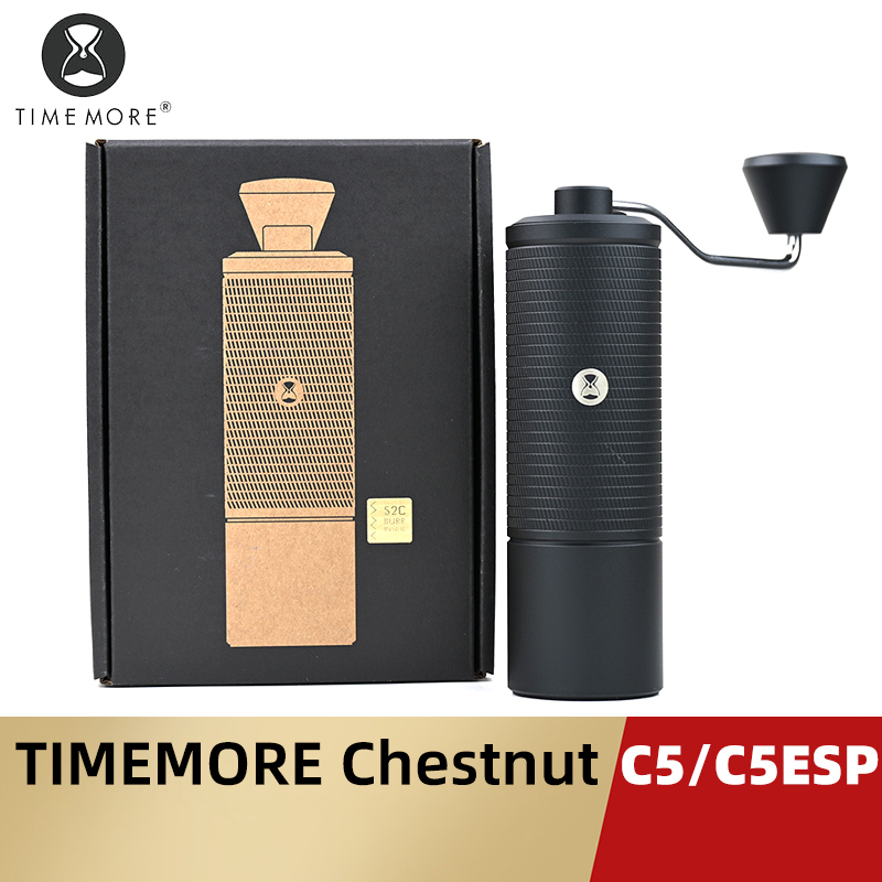 TIMEMORE Chestnut C5/C5ESP Portable Manual Coffee Grinder Hand Espresso Grinder S2C 42mm Burr Inside Higher Grinding Efficiency