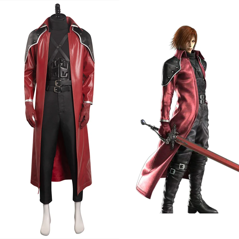 

Crisis Core Final Fantasy VII Reunion Genesis Rhapsodos Cosplay Costume Outfits Halloween Carnival Suit For Adult Men Role Play