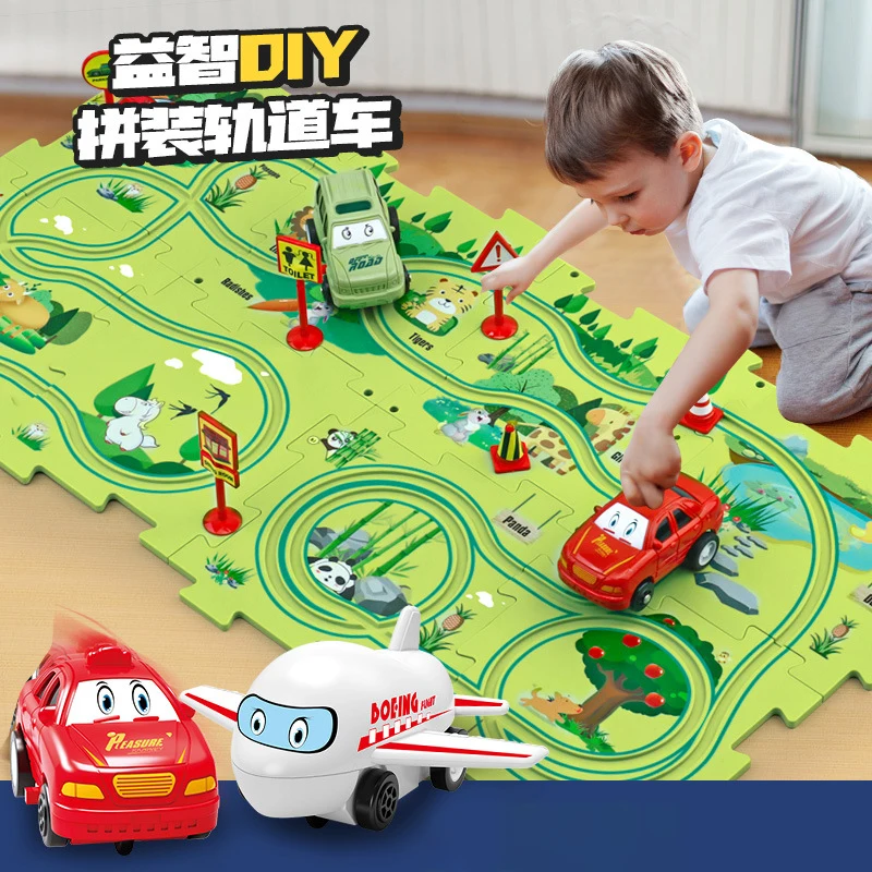 Lógica Jogo de tabuleiro para crianças Jigsaw Puzzles Brinquedos Race Car  Track Toys Slot Rail Brinquedos para crianças Monetssori Brinquedos  Educativos - AliExpress