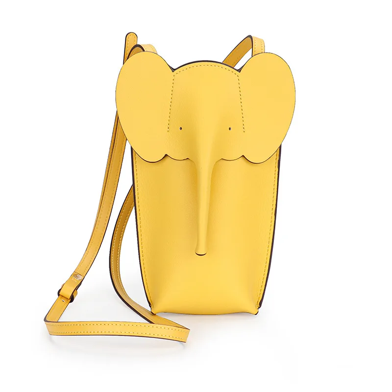

Women Leather Small Handbag Cute Luxury Elephant Shape Mobile Phone Bag Female New Fashion Shoulder Bag Versatile Crossbody Bag