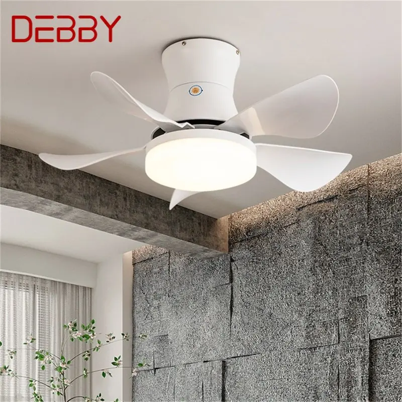 

DEBBY Nordic Ceiling Fan Lamp with Remote Control LED Contemporary Lighting for Home Bed Dining Room
