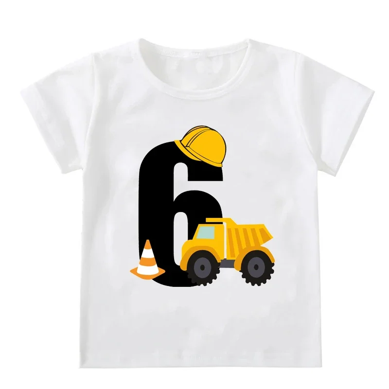 Camisas De Cumpleaños Del Equipo De Excavadoras De Construcción