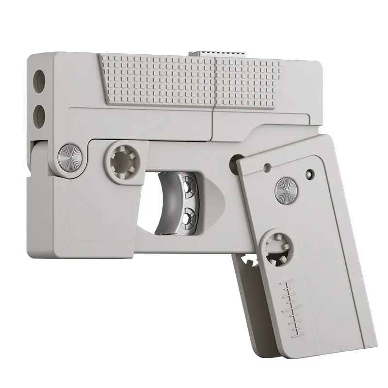 Foldable Tape Toy Gun Nostalgic Audio Folding Burst Shell Ejected Simulation Nylon Toy Pistol Adults Bullet Gun Sports