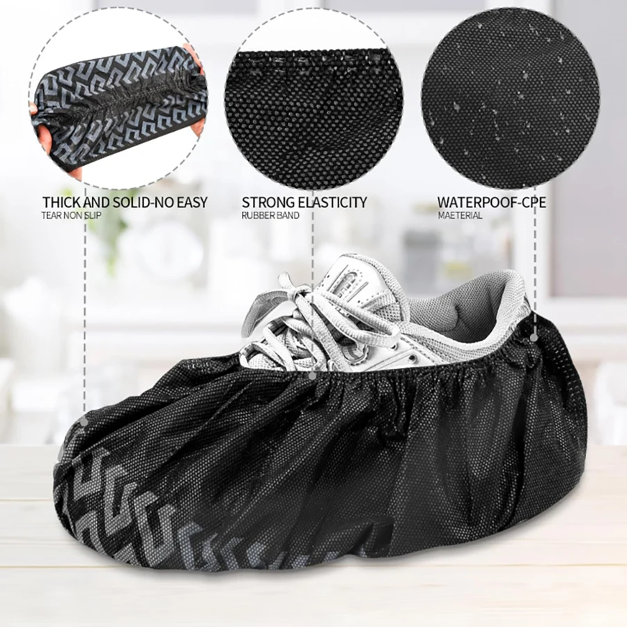 Shoe Covers Shoe Covers Disposable 50Pack (25 Pairs) Durable Non-Slip Water Resistant Recyclable for Indoor and Outdoor