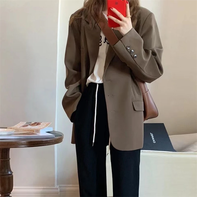 

Retro Chic Suit Jacket for Women, Korean Style 2022 Autumn New Casual Design Sense British Style Internet Celebrity Small Suit