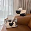 Decoration Knit Desktop Tissue Box Foldable Reusable Heart and Plaid Napkin Cover Dustproof Home Livingroom Car Paper Towels Bag 3