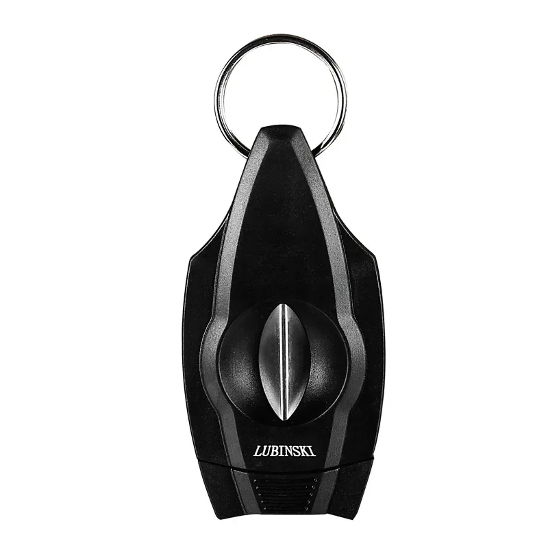 2024 Cigar Cutter Sharp V-Cut Stainless Steel Cigar Guillotine Black Pocket Travel Cigar Accessories Scissors