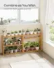 Bamboo Bathroom Shelf, 3-Tier Adjustable Plants Rack, Wall-Mounted or Stand, in the Living Room, Balcony, Kitchen 3