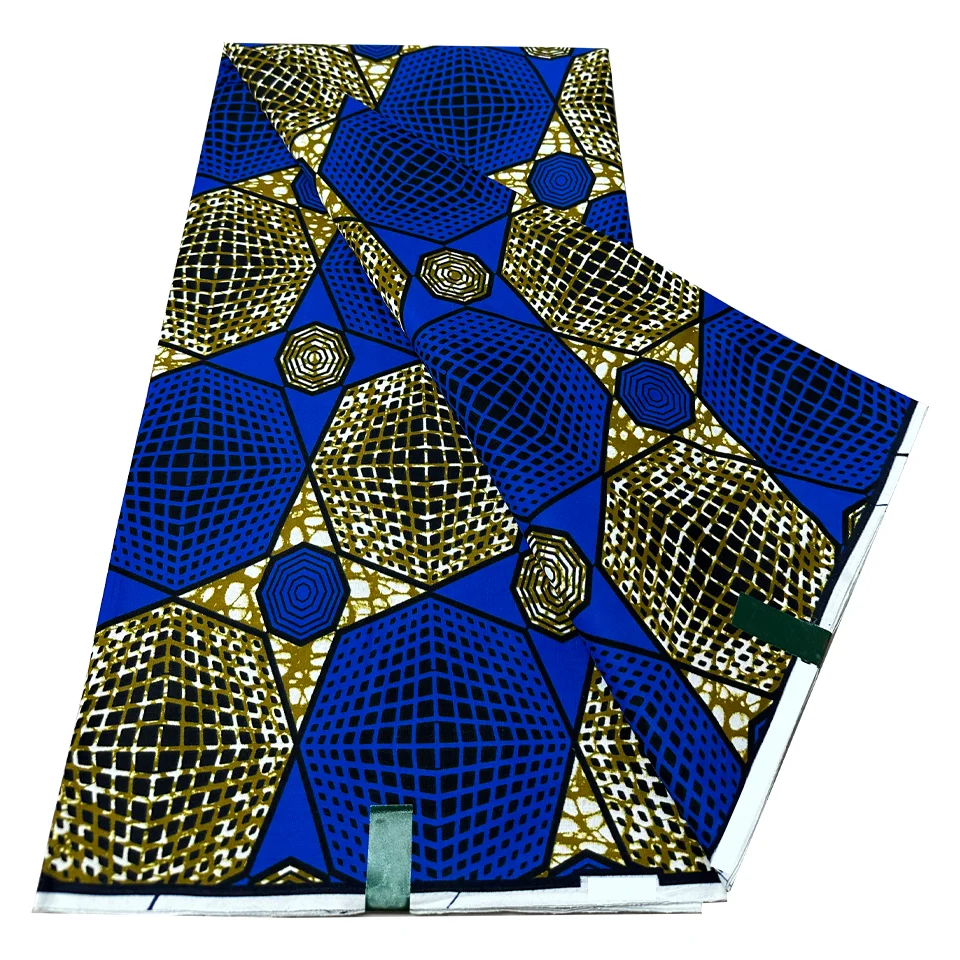 New Designs african wax fabric clothing fabric 100% Cotton Tissu Pagne Africaine Pagne Wax Africain Ankara Wax Print Supplier 6 Yards