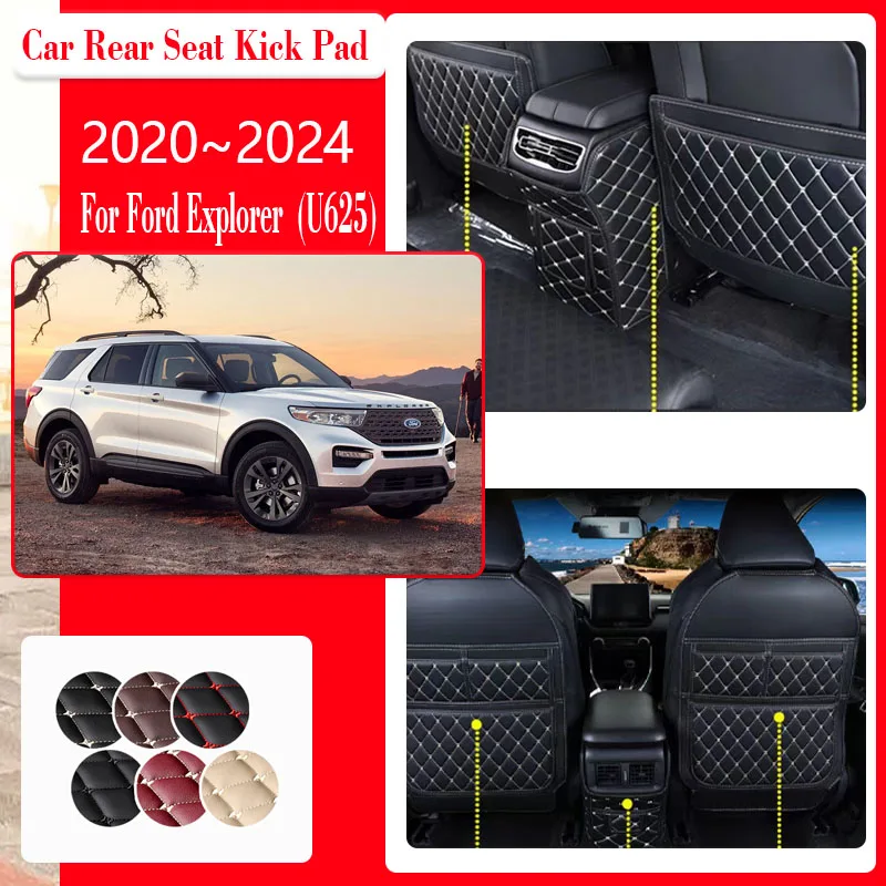 

Car Seat Kick Mats For Ford Explorer U625 2020 2021 2022 2023 2024 Anti-wearing Armrest Back Seat Protector Pad Auto Accessories