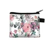Floral Print Small Cosmetic Bag Girl Women Sanitary Napkin Storage Organizer Bag Coin Card Money Eearphone Lipstick Holder Pouch 4