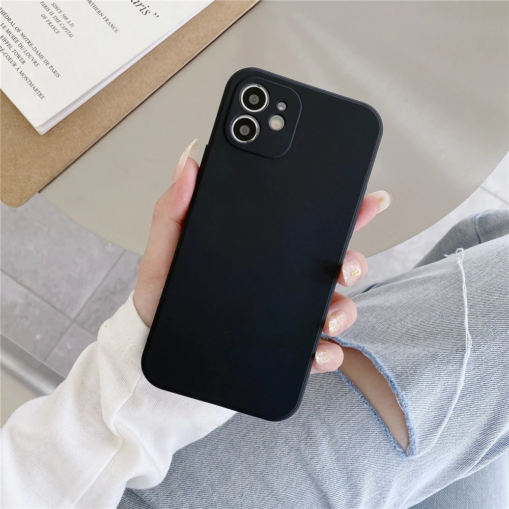 Durable Soft Silicone Square Phone Cover