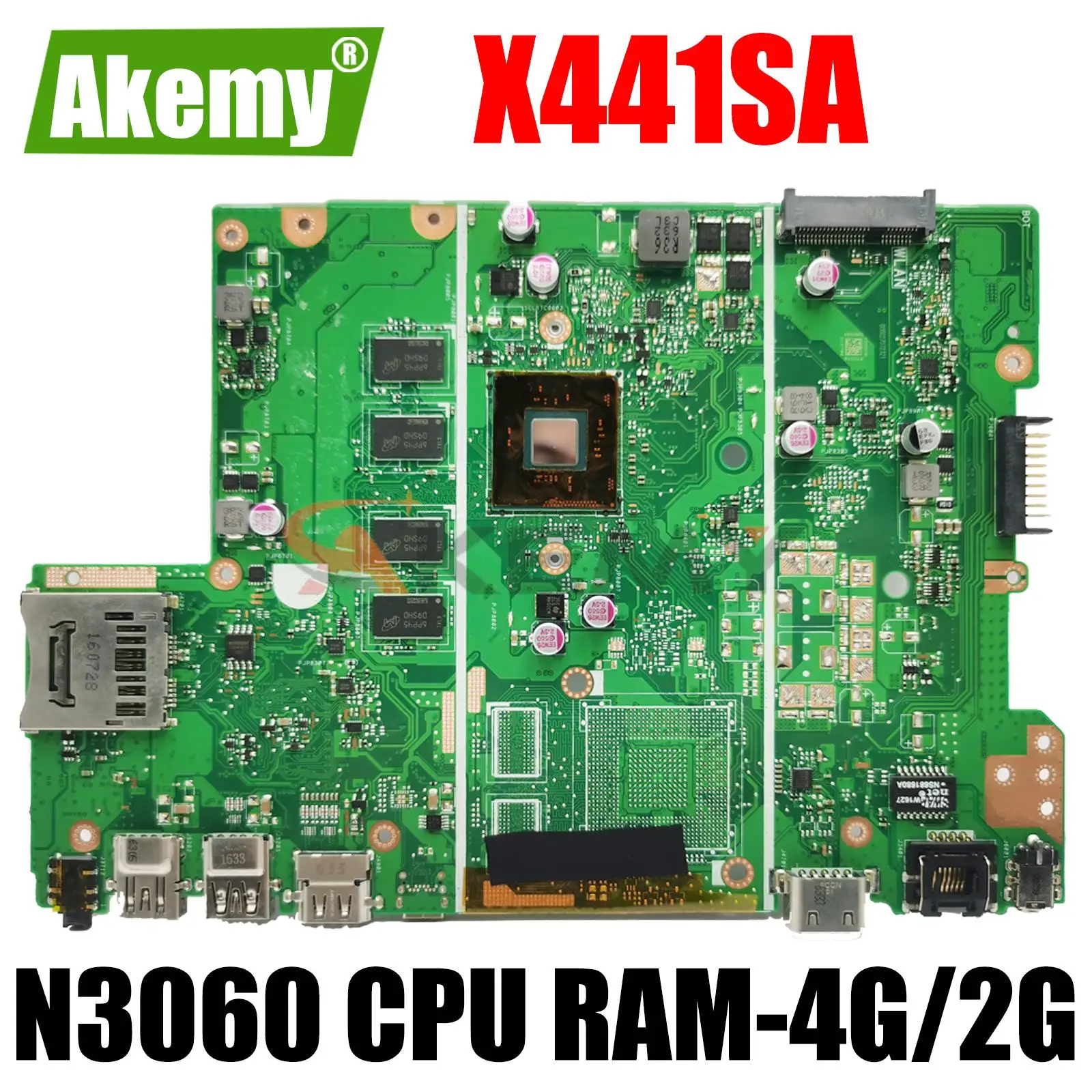 

X441SA Laptop Motherboard For Asus X441S X441SC F441S A441S Notebook Mainboard With N3060 CPU RAM-4GB/2GB 100% Fully Tested