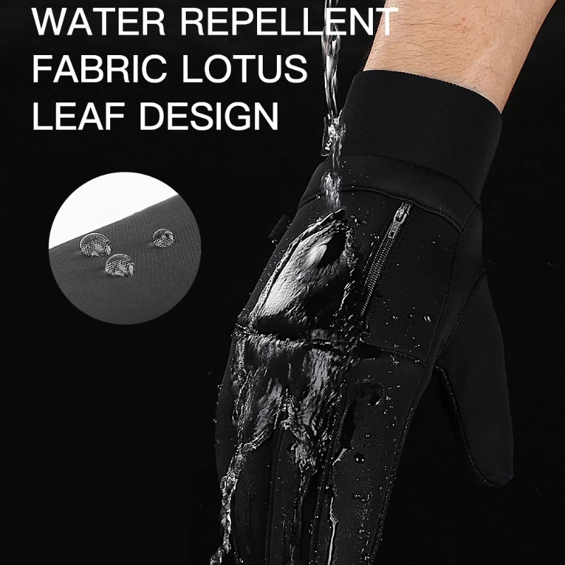 Winter Warm Touch Screen Gloves Outdoor Windproof Waterproof Cold-proof Gloves Men Woman Driving Cycling Fishing Ski Gloves