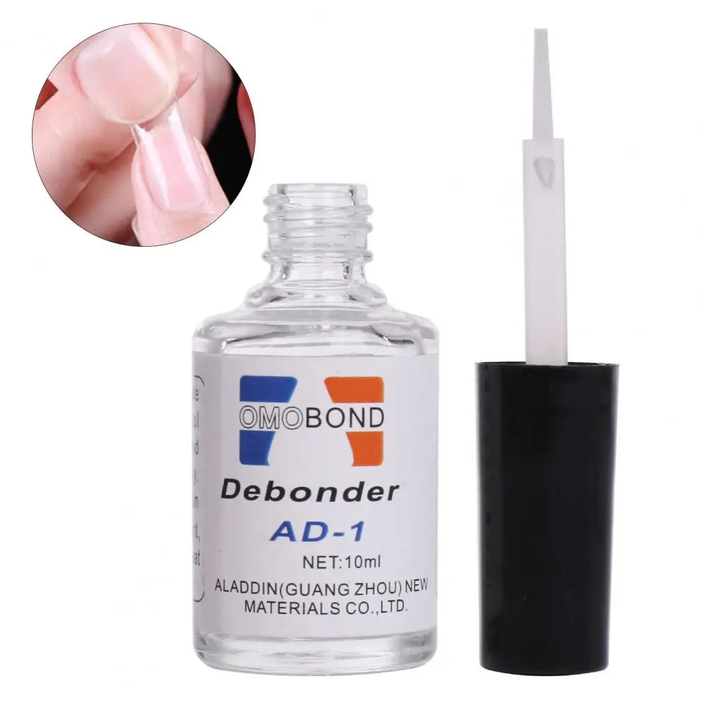 U-Shinein Nail Glue Remover for Press On Nails, 10ml Instant Nail Glue  Remover Kit, Fake Nails Adhesives Remover, Nail Glue Debonder with Wooden  Stick