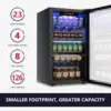 Refrigerator Cooler - 126 Can Mini Fridge with Glass Door for Soda Beer or Wine, Beverage Cooler for Home, Office, Bar with Adju 2