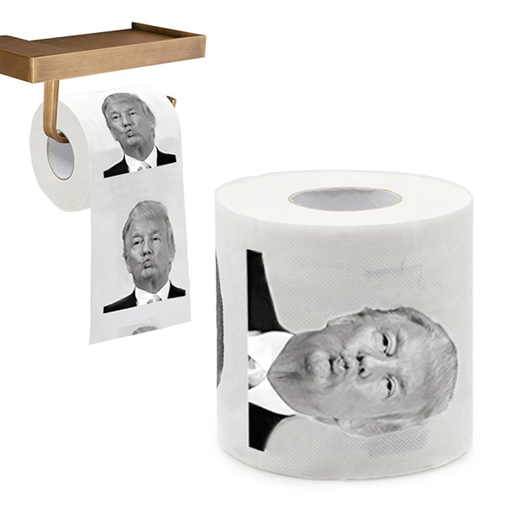 2-10pc Humor Toiletily Paper Creative Funny Toiletily Paper Pure Wood Pulp Non-fading Prank Bathroom Toilet Roll Tissues