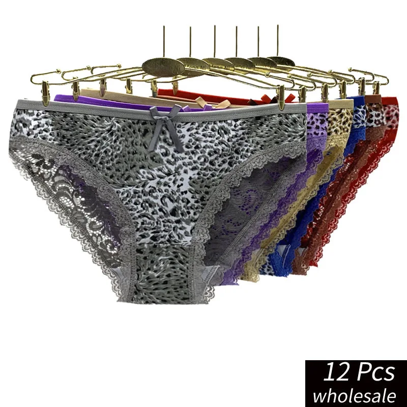 Alyowangyina 12 Pcs/lot Wholesale Women Intimates Panties Solid Color