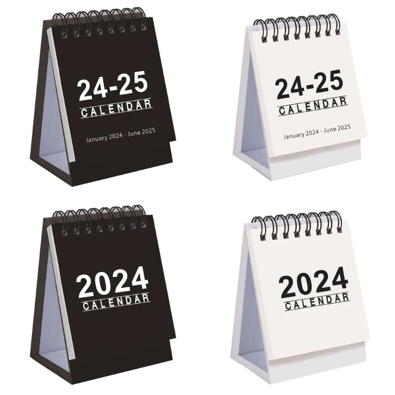 Draagbare 2024 mini-bureaukalenders Draagbare maandkalenders Draagbare desktopkalenders voor gebruik op kantoor en thuisschool