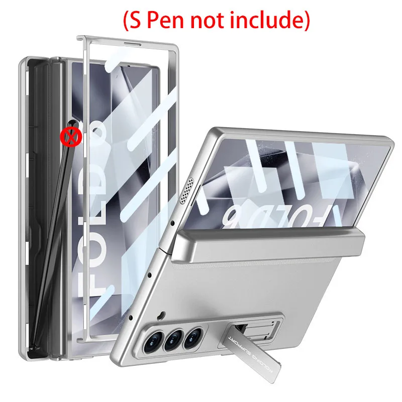 Coque rigide mate pour samsung galaxy z fold avec support stylet_voghion.com