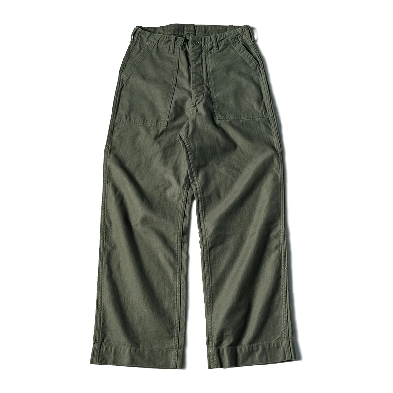 Non Stock OG-107 Baker Pants Vintage Men's High-Waisted Work Trousers Olive  Green