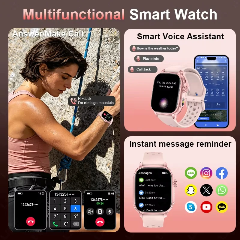 Nuovo Smartwatch da Donna 2026 con Batteria Grande da 1400mAh, Schermo HD da 2.1", Modalità Sport GPS, Impermeabile IP68, Monitoraggio Frequenza Cardiaca - Image 4