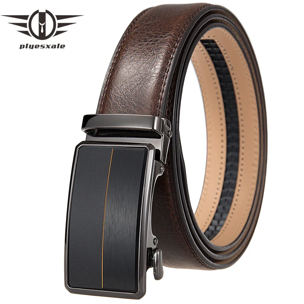 

Мужской ремень из коровьей кожи, с автоматической пряжкой