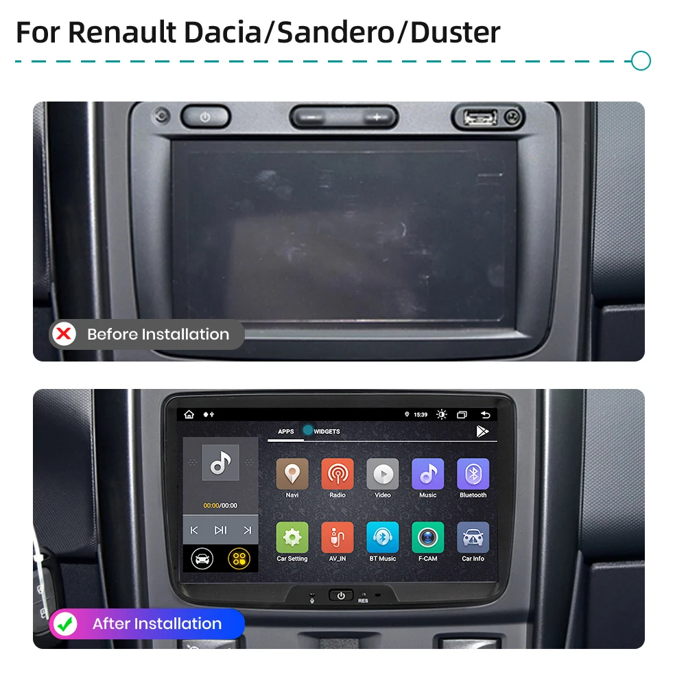 CarPlay Android 12 Car Radio For Renault Duster Sandero Logan Dokker Dacia  GPS Navigation Auto Stereo Multimedia Player 4G WiFi - AliExpress