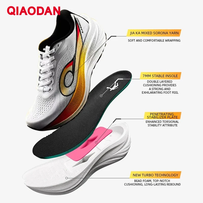 QIAODAN LH600 Running Shoes Man 2025 Cushion Breathable