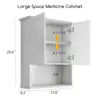 Adjustable Shelf Wall Cabinet Bathroom Above Toilet Storage Durable MDF Material Soft Closing Doors Easy to Assemble Versatile 2