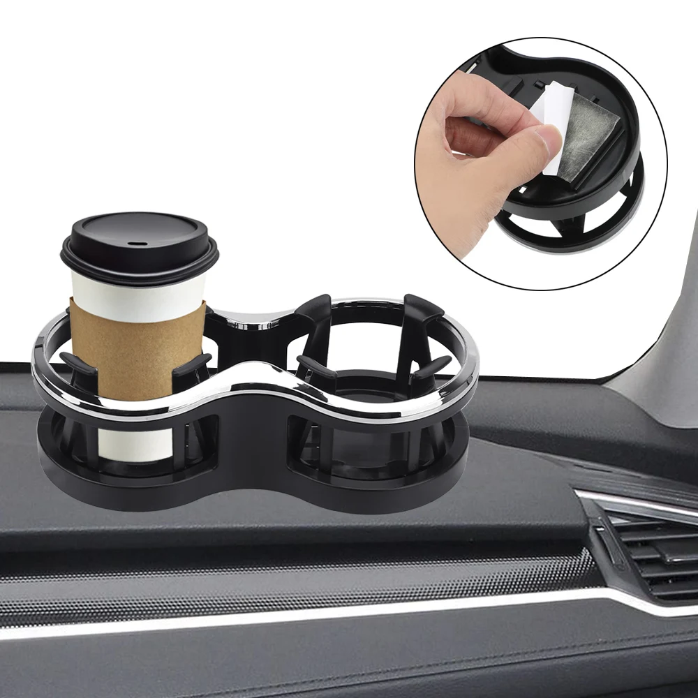 Tea Cup Stand Bracket Glasses Phone Organizer Car Mounted Glass Rack Car-styling Dual Drinking Bottle Holder Car Cup Holder